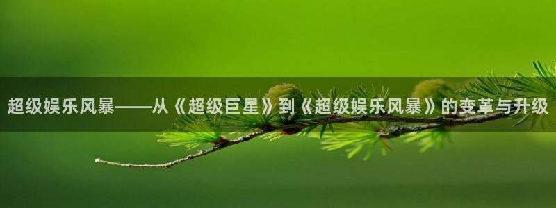 7790必发集团体育注册平台：超级娱乐风暴——从《超级巨星》到《超级娱乐风暴》的